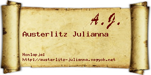 Austerlitz Julianna névjegykártya